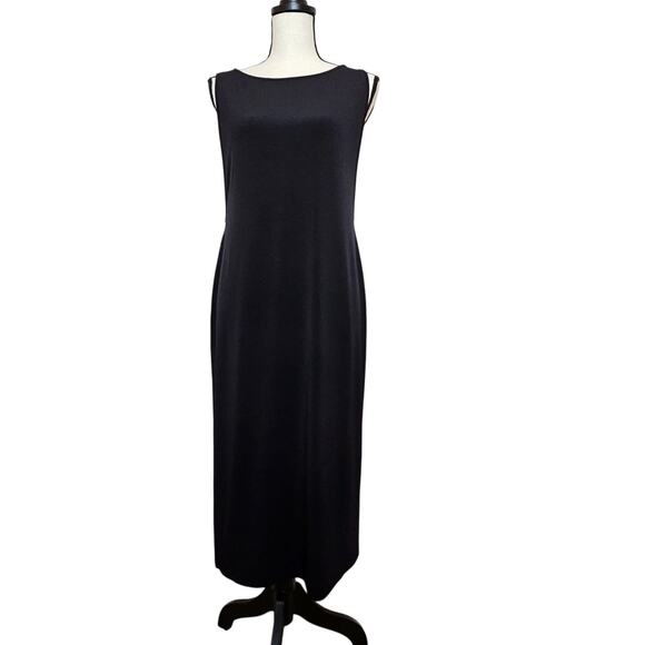 Chico's Bi-Color Double-Layer Dress Black/White Women's 0 Sleeveless Mid Dress - Picture 3 of 6